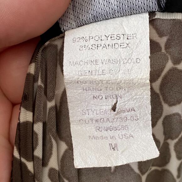 Vintage Brittany Black Womens Y2K Animal Print Top Size M Sequin Grunge 90s - Picture 9 of 12